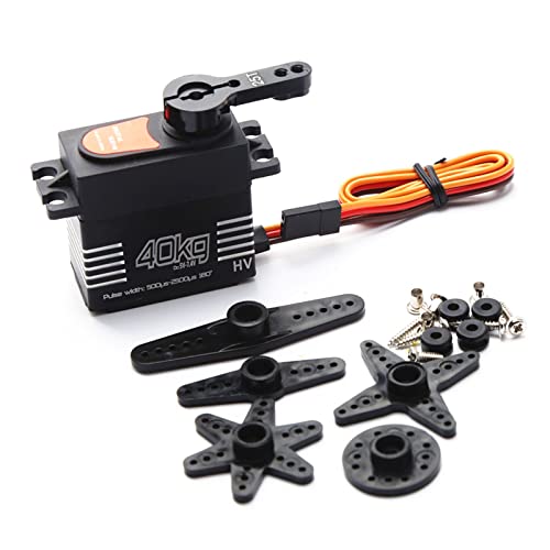 GoolRC Servomotor 40KG Digital Servo Metall Getriebe Servo Großes Drehmoment Wasserdicht kompatibel mit traxxas1/8 1/10 RC Auto LKW Roboter Teile, 1 Stück von GoolRC