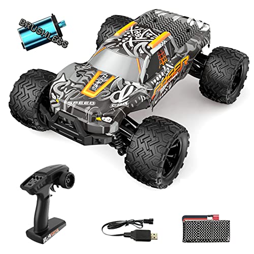 Ferngesteuertes Auto 45 km/h Bürstenlos RC Crawler 1/14 4WD 2,4G Voller Maßstab, Anti-Störungsschutz, Truggy Alles Gelände Crawler Kletterauto Geschenk für Kinder Erwachsene Grau 1 Batterie Ferngesteuertes Auto 45 km/h Bürstenlos RC Crawler 1/14 4WD 2,4G Voller Maßstab, Anti-Störungsschutz, Truggy Alles Gelände Crawler Kletterauto Geschenk für Kinder Erwachsene Grau 1 Batterie von Goolsky