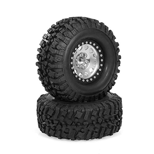Goolsky 2 STÜCKE High Grip 2,2 Zoll RC Gummireifen Legierung Beadlock Felgen Rad Upgrade Teile Kompatibel mit Traxxas Hsp Redcat Rc4wd Tamiya Axial scx10 D90 Hpi RC Crawler Goolsky 2 STÜCKE High Grip 2,2 Zoll RC Gummireifen Legierung Beadlock Felgen Rad Upgrade Teile Kompatibel mit Traxxas Hsp Redcat Rc4wd Tamiya Axial scx10 D90 Hpi RC Crawler von Goolsky