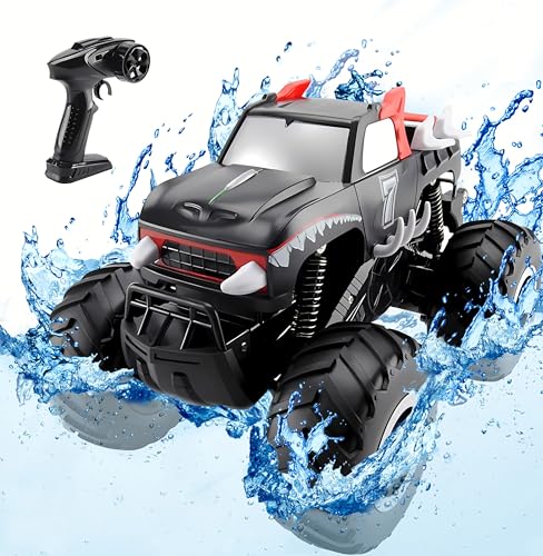 Goolsky Ferngesteuertes Auto Amphibienfahrzeug, Stunt Auto 1/16 2,4GHz 4WD 2 in 1 RC Auto 360° Drehbar Wasserdicht Offroad Ferngesteuertes Auto Geschenke für Kinder Rot Goolsky Ferngesteuertes Auto Amphibienfahrzeug, Stunt Auto 1/16 2,4GHz 4WD 2 in 1 RC Auto 360° Drehbar Wasserdicht Offroad Ferngesteuertes Auto Geschenke für Kinder Rot von Goolsky