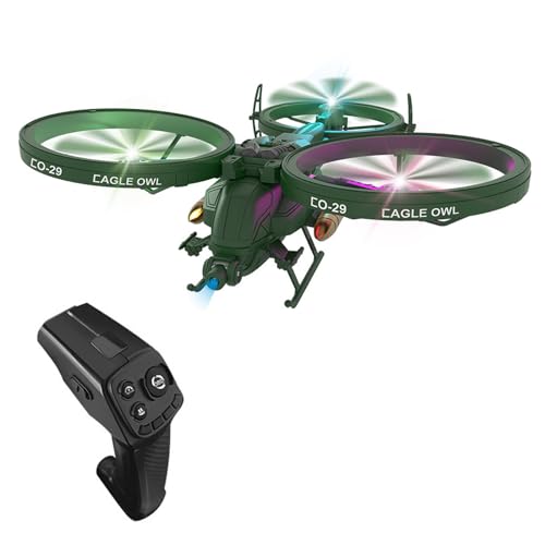 Goolsky Drone télécommandé Drone télécommandé 2,4 GHz Décollage en un clic Atterrissage/Stabilisation du Gyroscope/Orientation automatique/Retournement/Avec lumières LED von Goolsky