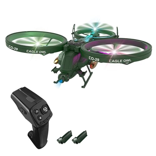 Goolsky Drone télécommandé Drone télécommandé 2,4 GHz Décollage en un clic Atterrissage/Stabilisation du Gyroscope/Orientation automatique/Retournement/Avec lumières LED von Goolsky