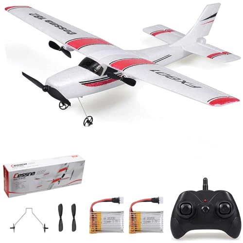 Goolsky FX801 Flugzeug Cessna 182 2,4 GHz 2CH RC Flugzeug Flugzeug Outdoor Flugspielzeug für Kinder Jungen mit 2 Batterien von Goolsky