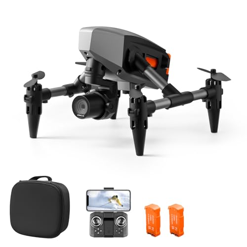 Goolsky Ferngesteuerte Drohne mit Dual-Kamera, 4K optischer Fluss, Schweben, One-Click, Start, Landung, Ferngesteuerter Quadrocopter für Kinder und Erwachsene von Goolsky
