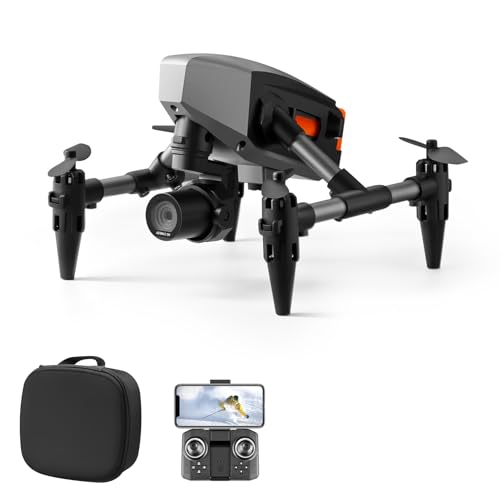 Goolsky Ferngesteuerte Drohne mit Dual-Kamera, 4K optischer Fluss, Schweben, One-Click, Start, Landung, Ferngesteuerter Quadrocopter für Kinder und Erwachsene von Goolsky