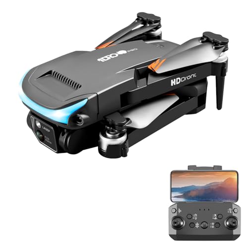 Goolsky Ferngesteuerte Drohne mit Kamera, 4K-Dual-Kamera, 3-seitige Hindernisvermeidung, optischer Fluss, schwebender Ferngesteuerter Quadrocopter für Kinder und Erwachsene von Goolsky