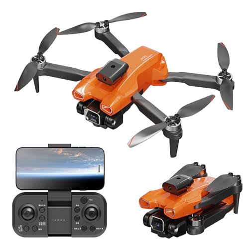 Goolsky Ferngesteuerte Drohne mit Kamera, 4K-Dual-Kamera, 4-seitige Hindernisvermeidung, bürstenloser Motor, optischer Fluss, schwebender Ferngesteuerter Quadrocopter für Kinder und Erwachsene von Goolsky