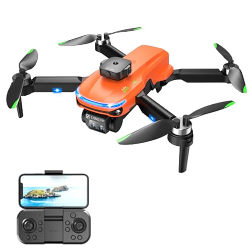 Goolsky Ferngesteuerte Drohne mit Kamera, 4K-Dual-Kamera, Hindernisvermeidung, bürstenloser Motor, optische Flusslokalisierung, Ferngesteuerter Quadrocopter mit Gestenfotografie von Goolsky