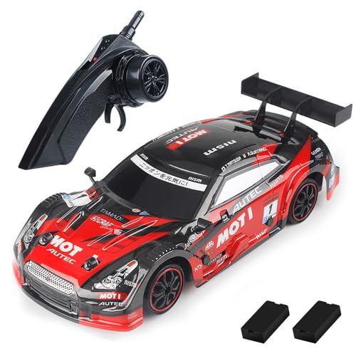 Goolsky Ferngesteuertes Auto, 1/18 RC Drift Car 28 km/h RC Auto, RC Car Racing Drifting Car 4WD Hochgeschwindigkeits-Rennwagen Kinder Geschenk RTR von Goolsky