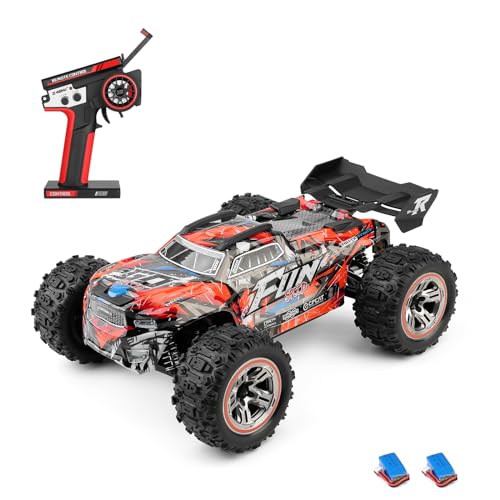 Goolsky Ferngesteuertes Auto, RC Car 2,4 GHz, 1/18 All-Terrain-Ferngesteuerter LKW, 60 km/h Hohe Geschwindigkeit RC Auto Offroad Geländewagen Crawler mit bürstenlosem Motor LED-Licht von Goolsky