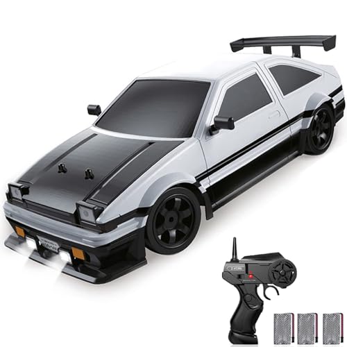 Goolsky Ferngesteuertes Auto, RC Drift Car Racing Car Maßstab 1:16, 2,4 G ferngesteuertes Driftauto, Hochgeschwindigkeits-Allrad-Rennwagen, Spielzeugauto mit LED-Lichtern, Sprühfunktion von Goolsky