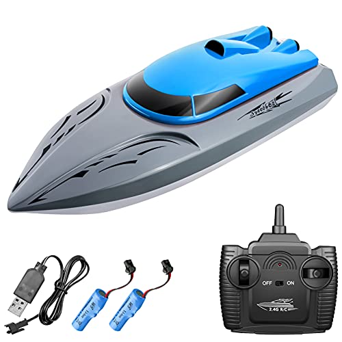 Goolsky Ferngesteuertes Boot 806 2.4G RC Boot Fernbedienungsboot 20KM / h Wasserdichtes Spielzeug Hochgeschwindigkeits RC Boot Rennboot kentersicher mit stabilem Rumpf Geschenk Kinder Erwachsene von Goolsky