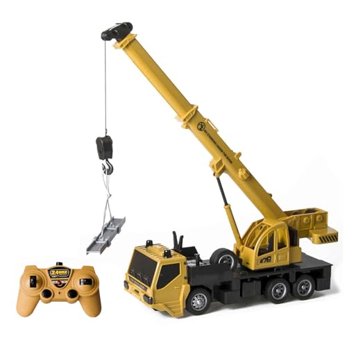 Goolsky Ferngesteuertes Kranspielzeug, 2,4 GHz 6-Kanal-Baukran mit Licht, wiederaufladbares LKW-Kran-Set für Kinder, Jungen und Mädchen Goolsky Ferngesteuertes Kranspielzeug, 2,4 GHz 6-Kanal-Baukran mit Licht, wiederaufladbares LKW-Kran-Set für Kinder, Jungen und Mädchen von Goolsky