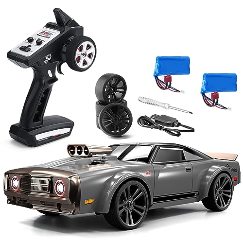 Goolsky RC Drift Car, 1/16 Drift-Auto, 35 km/h, RTR Muskel, hohe Geschwindigkeit, 2,4 GHz, 4 WD Angel-Eye, LED-Lichter, Cool, austauschbare Reifen, wiederaufladbar, Geschenk für Kinder und Erwachsene, Goolsky RC Drift Car, 1/16 Drift-Auto, 35 km/h, RTR Muskel, hohe Geschwindigkeit, 2,4 GHz, 4 WD Angel-Eye, LED-Lichter, Cool, austauschbare Reifen, wiederaufladbar, Geschenk für Kinder und Erwachsene, von Goolsky