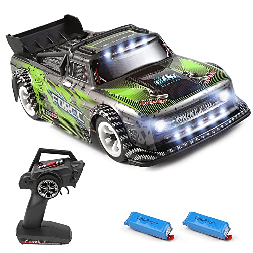Goolsky WLtoys 284131 RC Auto, 1/28 Drift Auto 2,4GHz 30 km/h 4WD Hohe Geschwindigkeit Rennauto Mit LED Licht, 130 Bürstenmotor, RTR Gummireifen, Metallgehäuse - Kinder Geschenk Mit 2 * 7,4V Batterien von Goolsky