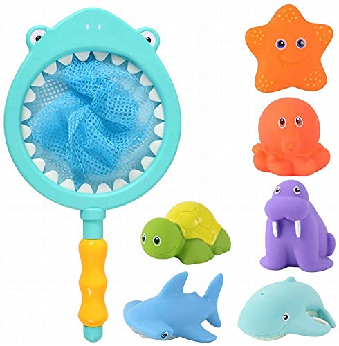 Goomp 7 Stück Badespielzeug Baby ab 1 2 3 Jahr, Badewannenspielzeug Wasserspielzeug Baby Bade Bad Schwimmen Badewanne Pool Spielzeug Badewannenspielzeug mit Fischernetz Goomp 7 Stück Badespielzeug Baby ab 1 2 3 Jahr, Badewannenspielzeug Wasserspielzeug Baby Bade Bad Schwimmen Badewanne Pool Spielzeug Badewannenspielzeug mit Fischernetz von Goomp