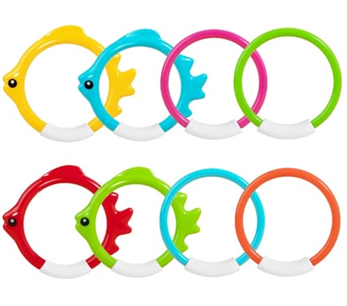 Goorder 8 Stück Tauchspielzeug Unterwasser: 4 Runde Tauchringe, 4 Kleine Fischringe, Pool Spielzeug, Schwimmen Schwimmbad Sommerpool Schwimmspielzeug, Tauchringe für Kinder ab 5-12 Jahren Goorder 8 Stück Tauchspielzeug Unterwasser: 4 Runde Tauchringe, 4 Kleine Fischringe, Pool Spielzeug, Schwimmen Schwimmbad Sommerpool Schwimmspielzeug, Tauchringe für Kinder ab 5-12 Jahren von Goorder