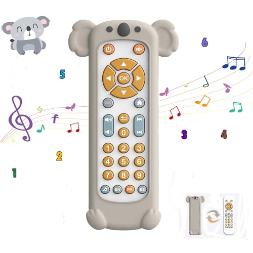 Goorder Baby TV Fernbedienung Spielzeug Musikspielzeug mit Licht und Silikon Beißring Abdeckung, Sensorisches Frühes Pädagogisches Geschenk für Kleinkinder 6 9 12 18 Monaten Goorder Baby TV Fernbedienung Spielzeug Musikspielzeug mit Licht und Silikon Beißring Abdeckung, Sensorisches Frühes Pädagogisches Geschenk für Kleinkinder 6 9 12 18 Monaten von Goorder