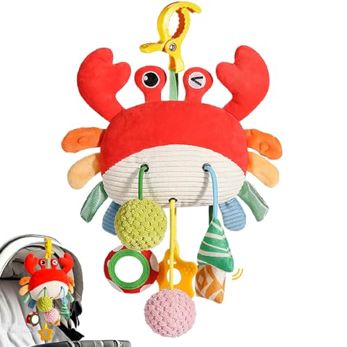 Goorder Kinderwagen Spielzeug 0-6 Monate, Kinderbett und Babyschale zum Beißen, Greifen und Geräusche erzeugen, Baby Spielzeug für Kleinkinder ab 0-18 Monate Neugeborenen Junge Mädchen Baby Geschenk von Goorder