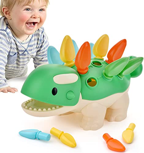 Goorder Montessori Spielzeug ab 1 Jahr Dinosaurier Spielzeug Für Kinder Motorik Spielzeug Lernspielzeug Für Baby Kinderspiele Geschenk 2 3 4 Jahre Junge Mädchen von Goorder