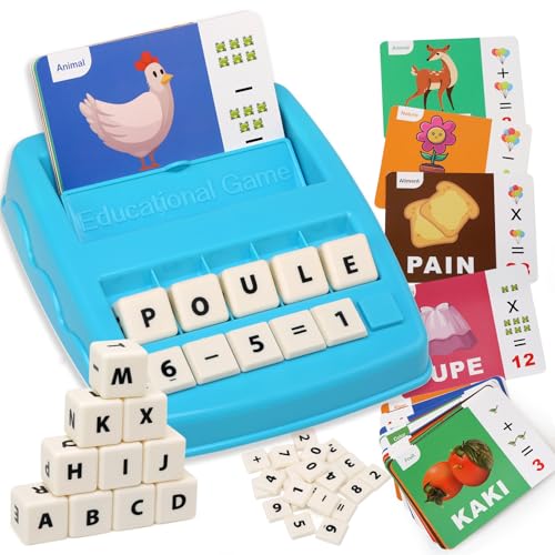 Goorder Montessori Spielzeug ab 3 Jahre, Lernspielzeug für Kinder von 3 4 5 6 7 8 Jahren, Kinderspielzeug Geschenk für Mädchen, Jungen, Buchstaben Lernen Spiele, Scrabble, Französisch von Goorder