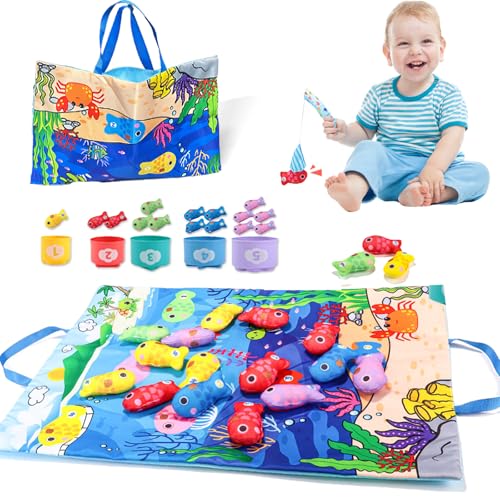 Goorder Stoff-Angelspiel für Kinder, 1 Jahr, Montessori, Baby-Stapelspielzeug, pädagogisches sensorisches Spielzeug, 1, 2, 3 Jahre, Jungen, Mädchen, Fischspielzeug, Geschenke für Babys von 6–12 Goorder Stoff-Angelspiel für Kinder, 1 Jahr, Montessori, Baby-Stapelspielzeug, pädagogisches sensorisches Spielzeug, 1, 2, 3 Jahre, Jungen, Mädchen, Fischspielzeug, Geschenke für Babys von 6–12 von Goorder