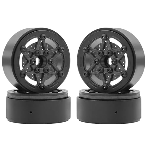 Goorvoucs 4 Stück 4,8 cm Beadlock-Radnabenfelge für 1/10 RC Crawler Axial SCX10 Capra TRX4 A von Goorvoucs