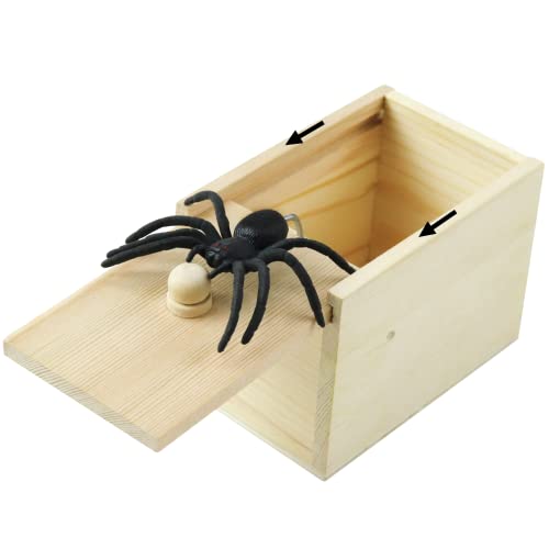 Gooswexmzl Spider Scare Prank Box, Pop Out Gummi Spinne Handgemachte Holz Scare Box, Fun Surprise Witz Spielzeug, Praktisches Spielzeug für Kinder Erwachsene Gooswexmzl Spider Scare Prank Box, Pop Out Gummi Spinne Handgemachte Holz Scare Box, Fun Surprise Witz Spielzeug, Praktisches Spielzeug für Kinder Erwachsene von GoosWexmzl