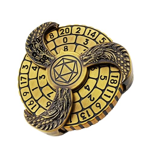 Einzigartiger Würfelspinner, D20 D-ungeons and D-ragons Dice Set,drehbares Würfelset aus Metall,Drehbare Würfel mit Drachenmuster Einzigartiger Würfelspinner, D20 D-ungeons and D-ragons Dice Set,drehbares Würfelset aus Metall,Drehbare Würfel mit Drachenmuster von Goowafur