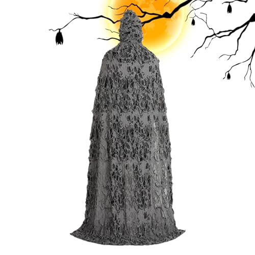 Goowafur Männer Umhang mit Kapuze,Halloween Kostüm Zerrissene Lumpen Kapuzenumhang - Kostüm für Rollenspiel Verkleidung Kinder Frauen Männer Theaterabend Goowafur Männer Umhang mit Kapuze,Halloween Kostüm Zerrissene Lumpen Kapuzenumhang - Kostüm für Rollenspiel Verkleidung Kinder Frauen Männer Theaterabend von Goowafur