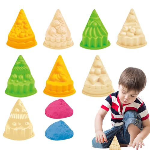 Goowafur Sandformen Strandspielzeug,Sandspielzeugform - Bunte Strandformen, Spaß für Kinder - Langlebiges Sandspielzeug für unterwegs, kreatives Sandkastenspielzeug für Kinder, einzigartiges von Goowafur