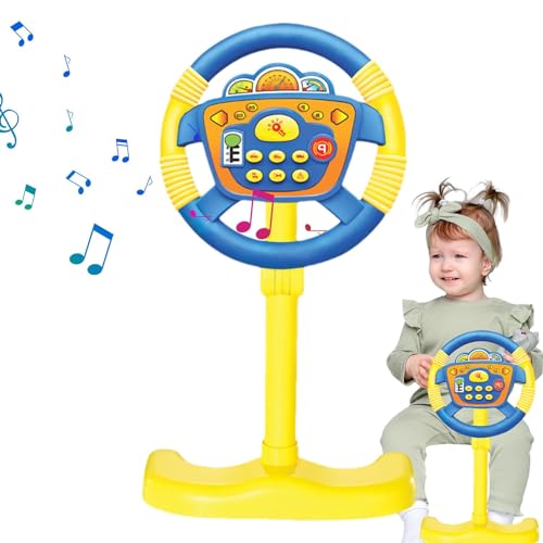 Goowafur Spielzeuglenkrad, Lenkrad für Kinder - Realistisches simuliertes Fahrspielzeug für Kinder - Tragbares Früherziehungsspielzeug, vorgetäuschtes Fahrspielzeug zur Anregung der Fantasie von Goowafur