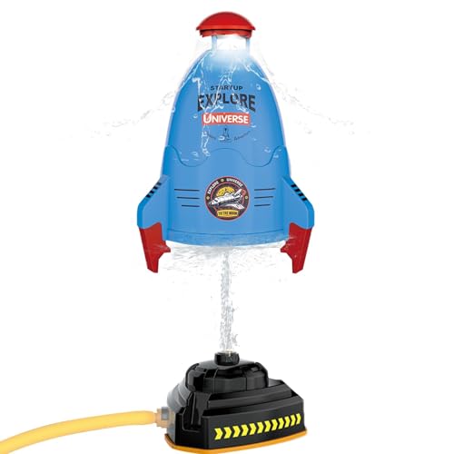 Goowafur Wasserdruck-Raketenstart, Wassersprinkler für Kinder - Einstellbare Sprühhöhe Kinder-Raketenspielzeug - Wasserspielzeug für Kinder im Freien, manuelles Wasserpumpenspielzeug, von Goowafur