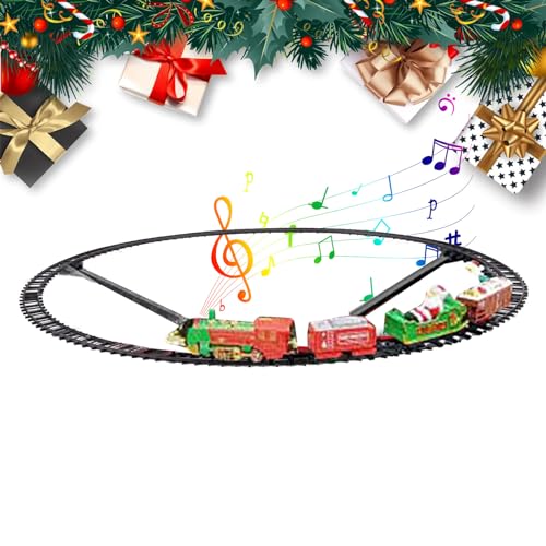 Weihnachtszugsets für „Around The Tree“, Hängendes 3-in-1-Weihnachtszug-Set mit Musik und Lichtern, Kreatives Zugspielzeug für Kinder, zum Aufhängen am Weihnachtsbaum im Dorf für Jungen und Goowafur von Goowafur