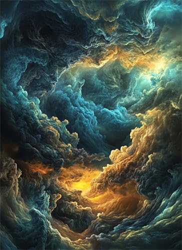 Abstrakt Puzzle 1500 Teile, Holzpuzzles 87x57cm, Puzzle für Erwachsene und Kinder 12 Jahren, DIY Groß Puzzelmatten, Premium Quality Klassische Wooden Jigsaw, Home Wand Dekor Geschenk Wolke g-587 von Gooxehuu