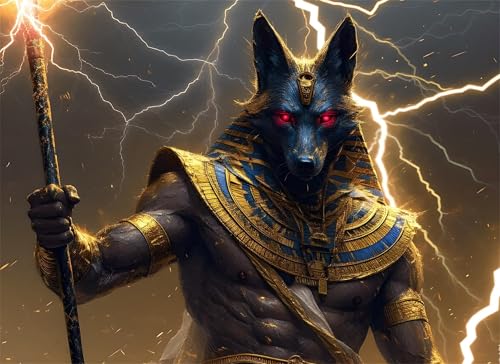 Aurora Puzzle 500 Teile, Holzpuzzles 52x38cm, Puzzle für Erwachsene und Kinder, DIY Groß Puzzelmatten, Premium Quality Klassische Wooden Jigsaw, Home Wand Dekor oder als Geschenk Mädche Anubis g-261 von Gooxehuu