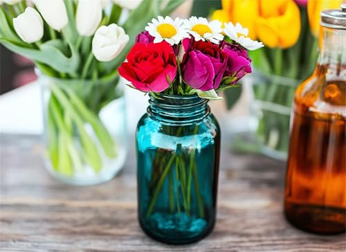 Blume Puzzle 1500 Teile, Holzpuzzles 87x57cm, Puzzle für Erwachsene und Kinder 12 Jahren, DIY Groß Puzzelmatten, Premium Quality Klassische Wooden Jigsaw, Home Wand Dekor oder als Geschenk Vase g-219 von Gooxehuu