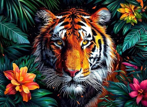 Blume Puzzle 3000 Teile, Holzpuzzles 122x81cm, Puzzle für Erwachsene und Kinder, DIY Groß Puzzelmatten, Premium Quality Klassische Wooden Jigsaw, Home Wand Dekor oder als Geschenk Mädche Tiger g-225 Blume Puzzle 3000 Teile, Holzpuzzles 122x81cm, Puzzle für Erwachsene und Kinder, DIY Groß Puzzelmatten, Premium Quality Klassische Wooden Jigsaw, Home Wand Dekor oder als Geschenk Mädche Tiger g-225 von Gooxehuu