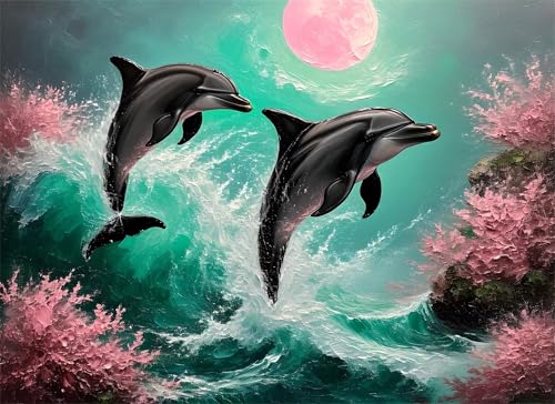 Delphin Puzzle 5000 Teile, Holzpuzzles 156.5x105.5cm, Puzzle für Erwachsene und Kinder 12 Jahren, DIY Groß Puzzelmatten, Premium Quality Klassische Wooden Jigsaw, Home Wand Dekor Geschenk Wellen g-167 Delphin Puzzle 5000 Teile, Holzpuzzles 156.5x105.5cm, Puzzle für Erwachsene und Kinder 12 Jahren, DIY Groß Puzzelmatten, Premium Quality Klassische Wooden Jigsaw, Home Wand Dekor Geschenk Wellen g-167 von Gooxehuu