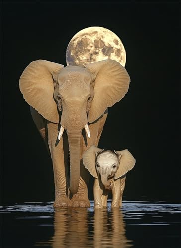 Elefant Puzzle 3000 Teile, Holzpuzzles 122x81cm, Puzzle für Erwachsene und Kinder, DIY Groß Puzzelmatten, Premium Quality Klassische Wooden Jigsaw, Home Wand Dekor oder als Geschenk Mädche Mond g-600 Elefant Puzzle 3000 Teile, Holzpuzzles 122x81cm, Puzzle für Erwachsene und Kinder, DIY Groß Puzzelmatten, Premium Quality Klassische Wooden Jigsaw, Home Wand Dekor oder als Geschenk Mädche Mond g-600 von Gooxehuu