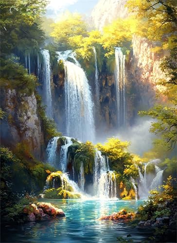 Fallen Puzzle 120 Teile, Holzpuzzles 29.7x21cm, Puzzle für Erwachsene und Kinder 12 Jahren, DIY Groß Puzzelmatten, Premium Quality Klassische Wooden Jigsaw, Home Wand Dekor Geschenk Landschaft g-929 von Gooxehuu