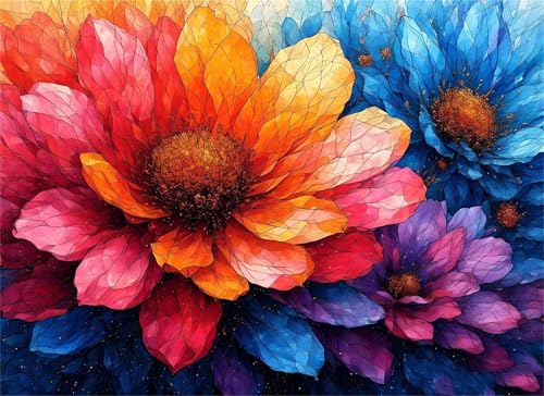 Farbe Puzzle 120 Teile, Holzpuzzles 29.7x21cm, Puzzle für Erwachsene und Kinder, DIY Groß Puzzelmatten, Premium Quality Klassische Wooden Jigsaw, Home Wand Dekor oder als Geschenk Mädche Blume g-27 Farbe Puzzle 120 Teile, Holzpuzzles 29.7x21cm, Puzzle für Erwachsene und Kinder, DIY Groß Puzzelmatten, Premium Quality Klassische Wooden Jigsaw, Home Wand Dekor oder als Geschenk Mädche Blume g-27 von Gooxehuu