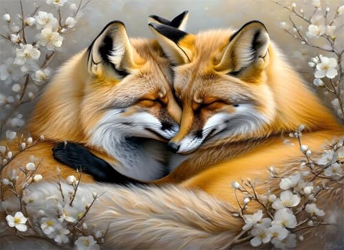Fuchs Puzzle 5000 Teile, Holzpuzzles 156.5x105.5cm, Puzzle für Erwachsene und Kinder 12 Jahren, DIY Groß Puzzelmatten, Premium Quality Klassische Wooden Jigsaw, als Geschenk Mädche Östliches Wei g-172 von Gooxehuu