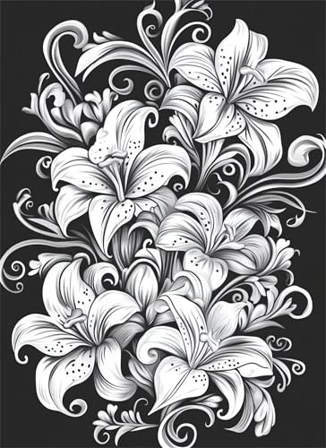 Grau Puzzle 5000 Teile, Holzpuzzles 156.5x105.5cm, Puzzle für Erwachsene und Kinder 12 Jahren, DIY Groß Puzzelmatten, Premium Quality Klassische Wooden Jigsaw, Home Wand Dekor Geschenk Lilie g-818 Grau Puzzle 5000 Teile, Holzpuzzles 156.5x105.5cm, Puzzle für Erwachsene und Kinder 12 Jahren, DIY Groß Puzzelmatten, Premium Quality Klassische Wooden Jigsaw, Home Wand Dekor Geschenk Lilie g-818 von Gooxehuu