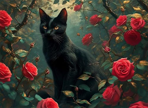 Katze Puzzle 500 Teile, Holzpuzzles 52x38cm, Puzzle für Erwachsene und Kinder 12 Jahren, DIY Groß Puzzelmatten, Premium Quality Klassische Wooden Jigsaw, Home Wand Dekor oder als Geschenk Rose g-315 Katze Puzzle 500 Teile, Holzpuzzles 52x38cm, Puzzle für Erwachsene und Kinder 12 Jahren, DIY Groß Puzzelmatten, Premium Quality Klassische Wooden Jigsaw, Home Wand Dekor oder als Geschenk Rose g-315 von Gooxehuu