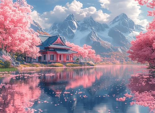 Kirschblüten Puzzle 500 Teile, Holzpuzzles 52x38cm, Puzzle für Erwachsene und Kinder 12 Jahren, DIY Groß Puzzelmatten, Premium Quality Klassische Wooden Jigsaw, Home Wand Dekor Geschenk See g-473 Kirschblüten Puzzle 500 Teile, Holzpuzzles 52x38cm, Puzzle für Erwachsene und Kinder 12 Jahren, DIY Groß Puzzelmatten, Premium Quality Klassische Wooden Jigsaw, Home Wand Dekor Geschenk See g-473 von Gooxehuu