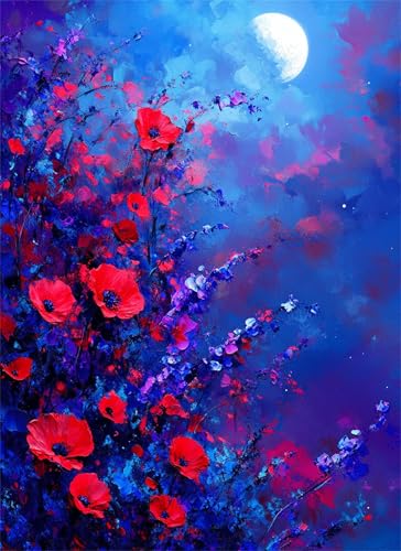 Mond Puzzle 1500 Teile, Holzpuzzles 87x57cm, Puzzle für Erwachsene und Kinder 12 Jahren, DIY Groß Puzzelmatten, Premium Quality Klassische Wooden Jigsaw, Home Wand Dekor oder als Geschenk Mohn g-996 Mond Puzzle 1500 Teile, Holzpuzzles 87x57cm, Puzzle für Erwachsene und Kinder 12 Jahren, DIY Groß Puzzelmatten, Premium Quality Klassische Wooden Jigsaw, Home Wand Dekor oder als Geschenk Mohn g-996 von Gooxehuu