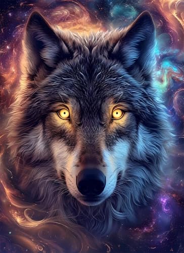 Puzzle 1000 Teile Aurora Puzzle Erwachsene, Holzpuzzle Klassische Puzzles Wolf Jigsaw Puzzles für Erwachsene Kinder, Clevere Rätsel Wooden Jigsaw, Geschicklichkeitsspiel für die Ganze Familie g-824 von Gooxehuu