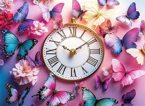 Puzzle 1000 Teile Uhren Puzzle Erwachsene, Holzpuzzle Klassische Puzzles Schmetterling Jigsaw Puzzles für Erwachsene, Clevere Rätsel Wooden Jigsaw, Geschicklichkeitsspiel für die Ganze Familie g-496 Puzzle 1000 Teile Uhren Puzzle Erwachsene, Holzpuzzle Klassische Puzzles Schmetterling Jigsaw Puzzles für Erwachsene, Clevere Rätsel Wooden Jigsaw, Geschicklichkeitsspiel für die Ganze Familie g-496 von Gooxehuu