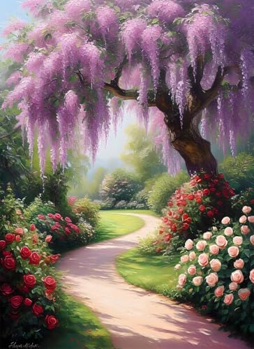 Puzzle 200 Teile Garten Puzzle Erwachsene, Holzpuzzle Klassische Puzzles Blume Jigsaw Puzzles für Erwachsene Kinder, Clevere Rätsel Wooden Jigsaw, Geschicklichkeitsspiel für die Ganze Familie g-717 von Gooxehuu
